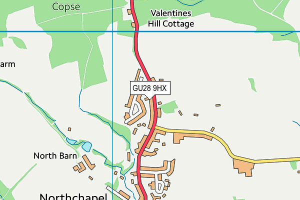 GU28 9HX map - OS VectorMap District (Ordnance Survey)
