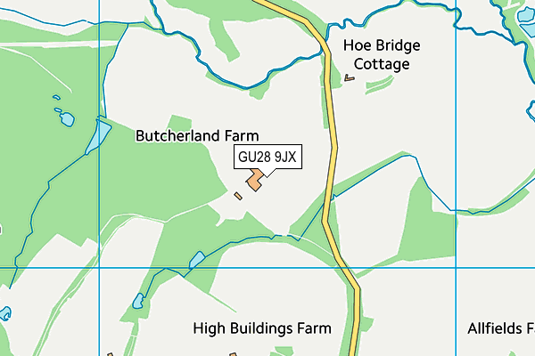 GU28 9JX map - OS VectorMap District (Ordnance Survey)