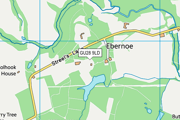 Ebernoe Cricket Club map (GU28 9LD) - OS VectorMap District (Ordnance Survey)
