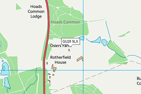 Petworth Downs Golf Club (Closed) map (GU28 9LX) - OS VectorMap District (Ordnance Survey)