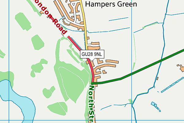 Hampers Green Community Centre map (GU28 9NL) - OS VectorMap District (Ordnance Survey)