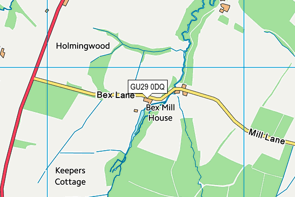 GU29 0DQ map - OS VectorMap District (Ordnance Survey)