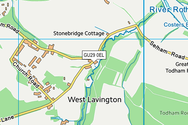 GU29 0EL map - OS VectorMap District (Ordnance Survey)