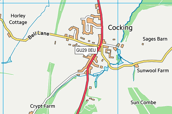 GU29 0EU map - OS VectorMap District (Ordnance Survey)