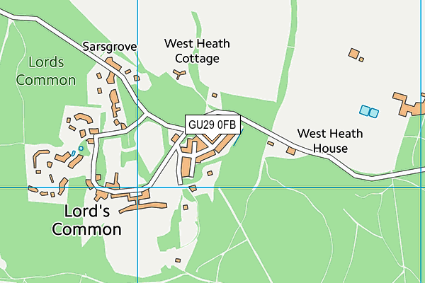 GU29 0FB map - OS VectorMap District (Ordnance Survey)