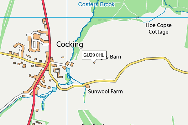 GU29 0HL map - OS VectorMap District (Ordnance Survey)