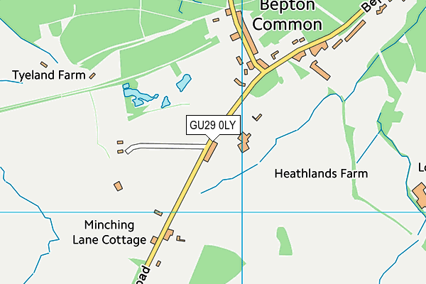 GU29 0LY map - OS VectorMap District (Ordnance Survey)