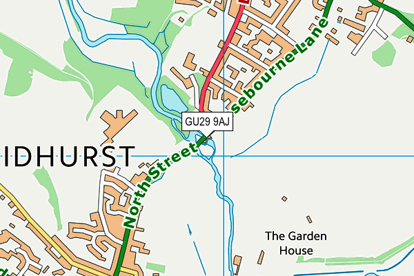 GU29 9AJ map - OS VectorMap District (Ordnance Survey)