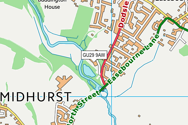 GU29 9AW map - OS VectorMap District (Ordnance Survey)