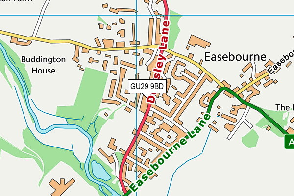 GU29 9BD map - OS VectorMap District (Ordnance Survey)