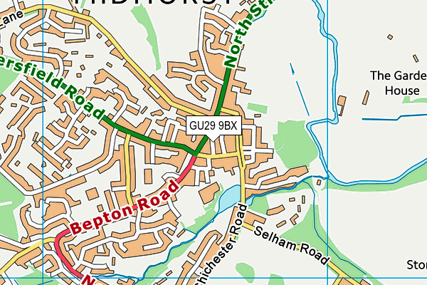 GU29 9BX map - OS VectorMap District (Ordnance Survey)