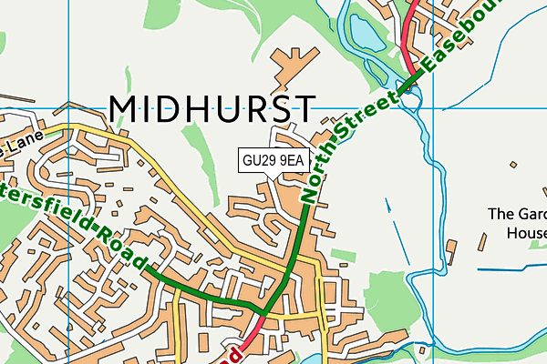 GU29 9EA map - OS VectorMap District (Ordnance Survey)