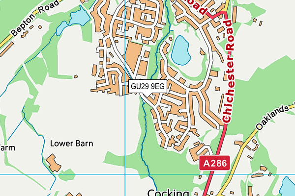 GU29 9EG map - OS VectorMap District (Ordnance Survey)