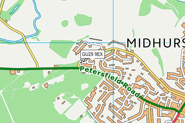 GU29 9EX map - OS VectorMap District (Ordnance Survey)