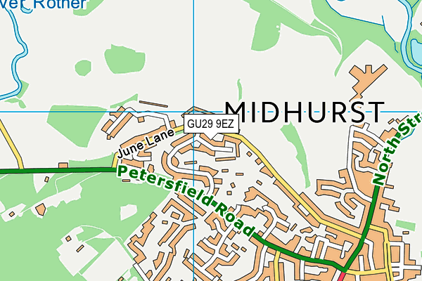 GU29 9EZ map - OS VectorMap District (Ordnance Survey)