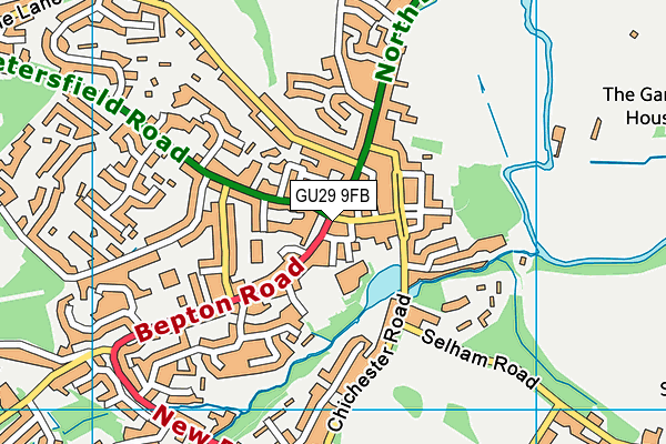 GU29 9FB map - OS VectorMap District (Ordnance Survey)