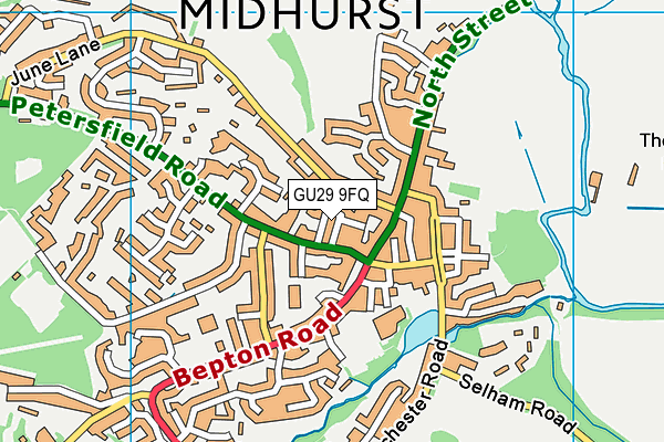 GU29 9FQ map - OS VectorMap District (Ordnance Survey)