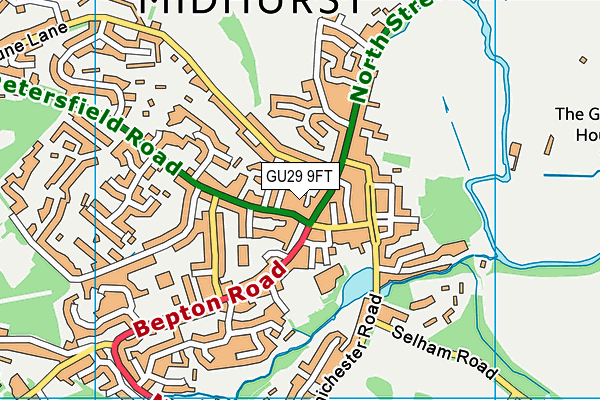 GU29 9FT map - OS VectorMap District (Ordnance Survey)