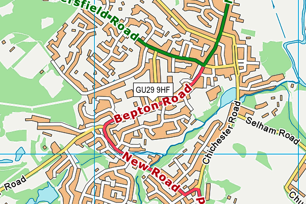 GU29 9HF map - OS VectorMap District (Ordnance Survey)