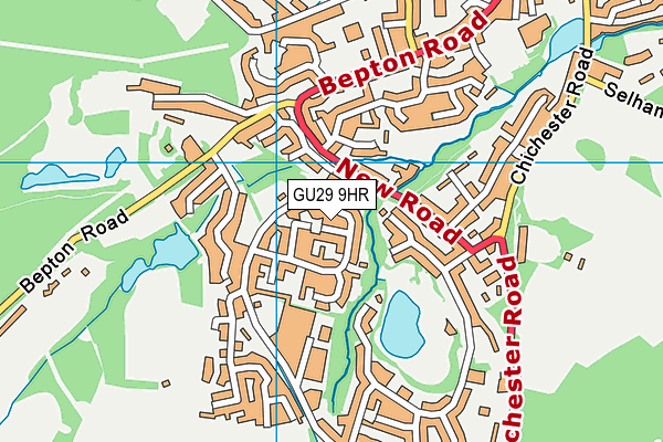 GU29 9HR map - OS VectorMap District (Ordnance Survey)