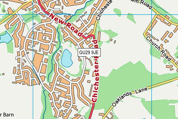 GU29 9JE map - OS VectorMap District (Ordnance Survey)