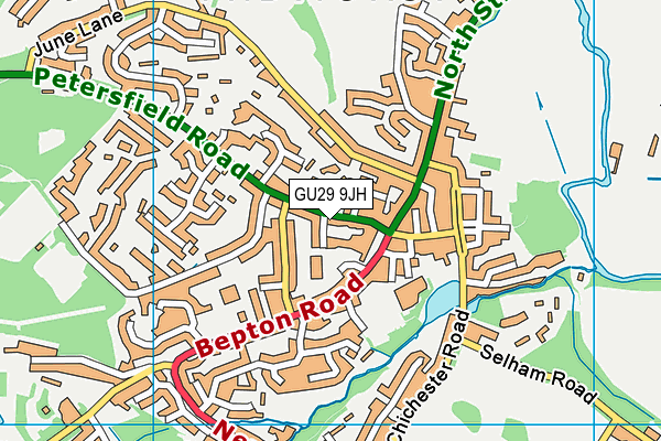 GU29 9JH map - OS VectorMap District (Ordnance Survey)