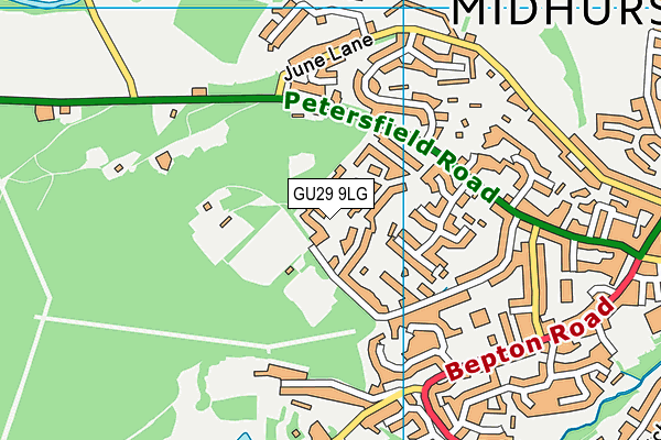 GU29 9LG map - OS VectorMap District (Ordnance Survey)