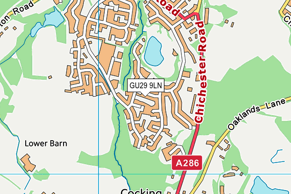 GU29 9LN map - OS VectorMap District (Ordnance Survey)