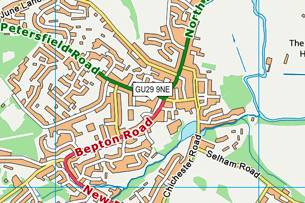 GU29 9NE map - OS VectorMap District (Ordnance Survey)