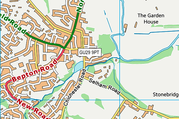 GU29 9PT map - OS VectorMap District (Ordnance Survey)