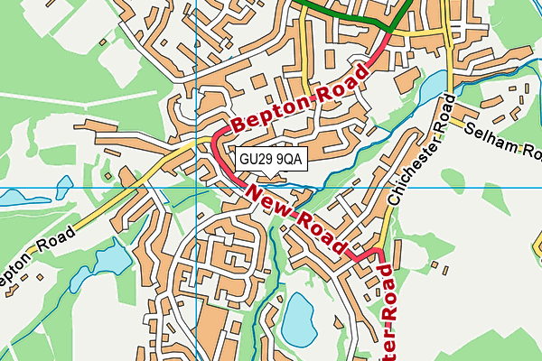 GU29 9QA map - OS VectorMap District (Ordnance Survey)