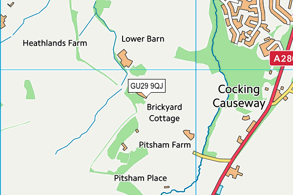 GU29 9QJ map - OS VectorMap District (Ordnance Survey)