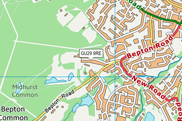 GU29 9RE map - OS VectorMap District (Ordnance Survey)