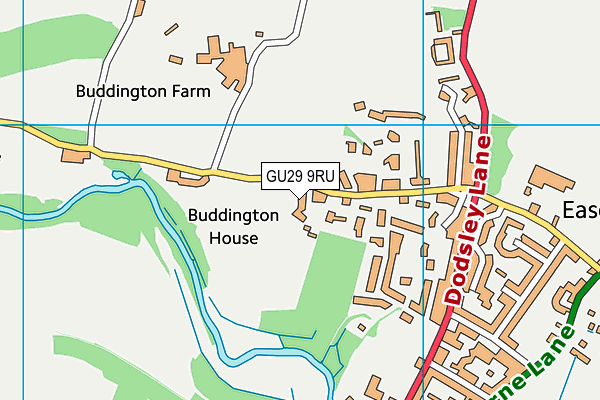 GU29 9RU map - OS VectorMap District (Ordnance Survey)