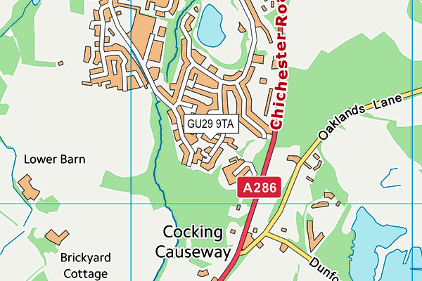 GU29 9TA map - OS VectorMap District (Ordnance Survey)