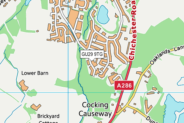 GU29 9TG map - OS VectorMap District (Ordnance Survey)