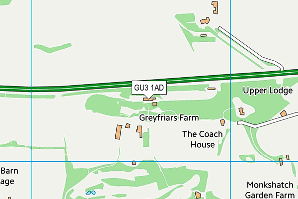 GU3 1AD map - OS VectorMap District (Ordnance Survey)