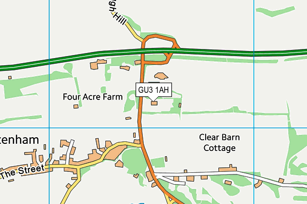 GU3 1AH map - OS VectorMap District (Ordnance Survey)