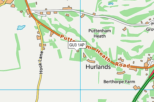 GU3 1AP map - OS VectorMap District (Ordnance Survey)