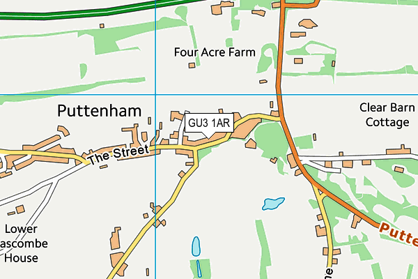 GU3 1AR map - OS VectorMap District (Ordnance Survey)