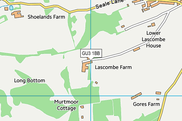 GU3 1BB map - OS VectorMap District (Ordnance Survey)