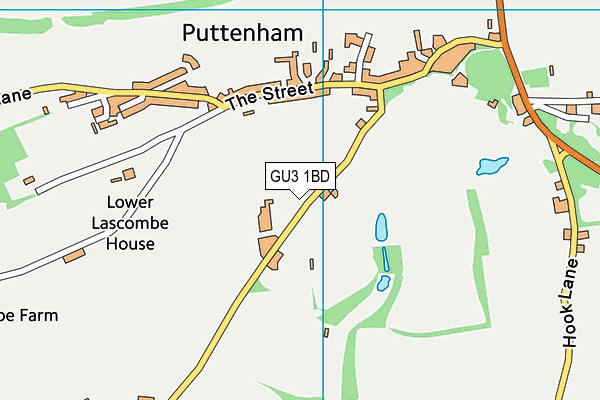 GU3 1BD map - OS VectorMap District (Ordnance Survey)