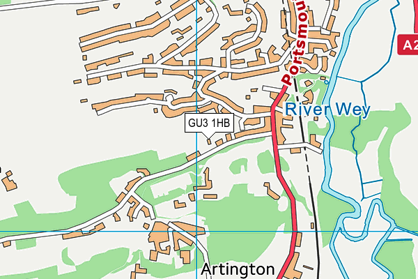 GU3 1HB map - OS VectorMap District (Ordnance Survey)