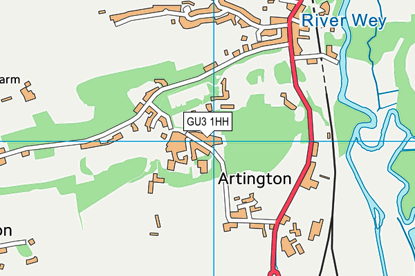 GU3 1HH map - OS VectorMap District (Ordnance Survey)