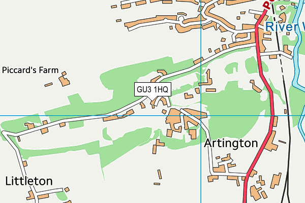 GU3 1HQ map - OS VectorMap District (Ordnance Survey)