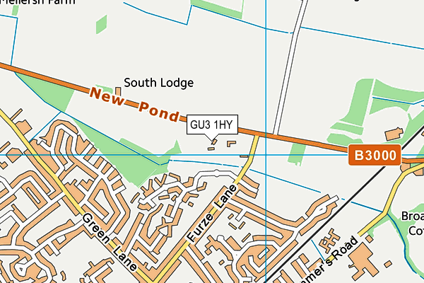 GU3 1HY map - OS VectorMap District (Ordnance Survey)