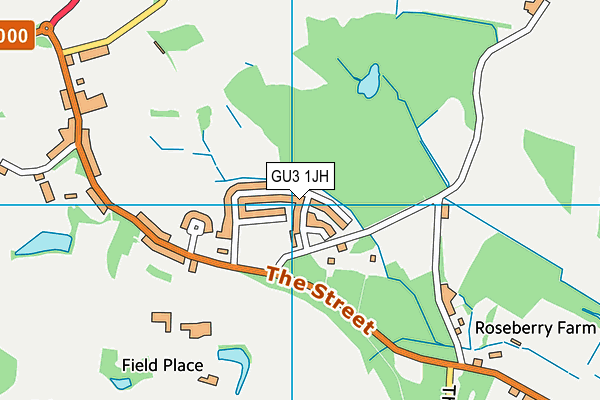 GU3 1JH map - OS VectorMap District (Ordnance Survey)