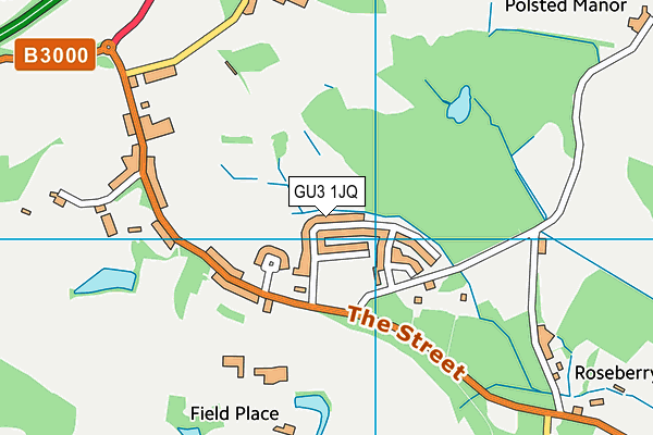 GU3 1JQ map - OS VectorMap District (Ordnance Survey)
