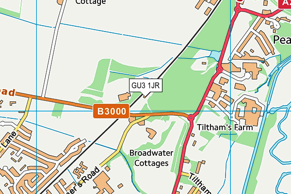 GU3 1JR map - OS VectorMap District (Ordnance Survey)