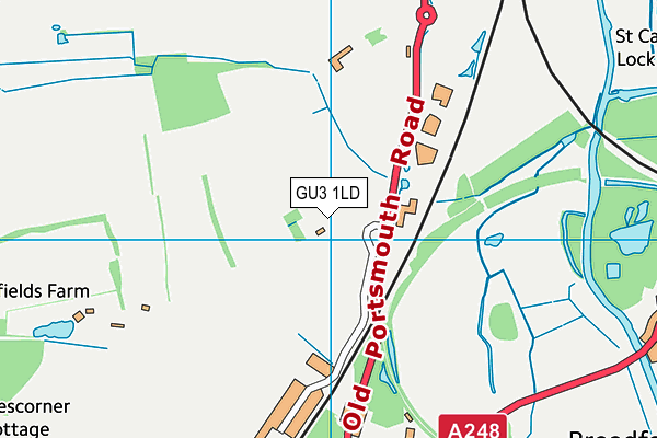 GU3 1LD map - OS VectorMap District (Ordnance Survey)